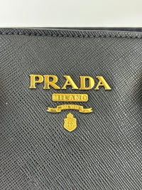 Prada 1BA113 Baltico Saffiano and Soft Calfskin Leather Small Top Handle Crossbody Bag