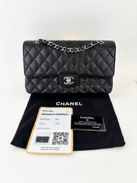 Chanel Medium Black Caviar Classic Flap SHW