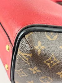 M40459 Kimono Tote in Monogram Canvas and Cerise Red Calfskin