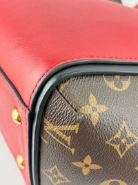 M40459 Kimono Tote in Monogram Canvas and Cerise Red Calfskin