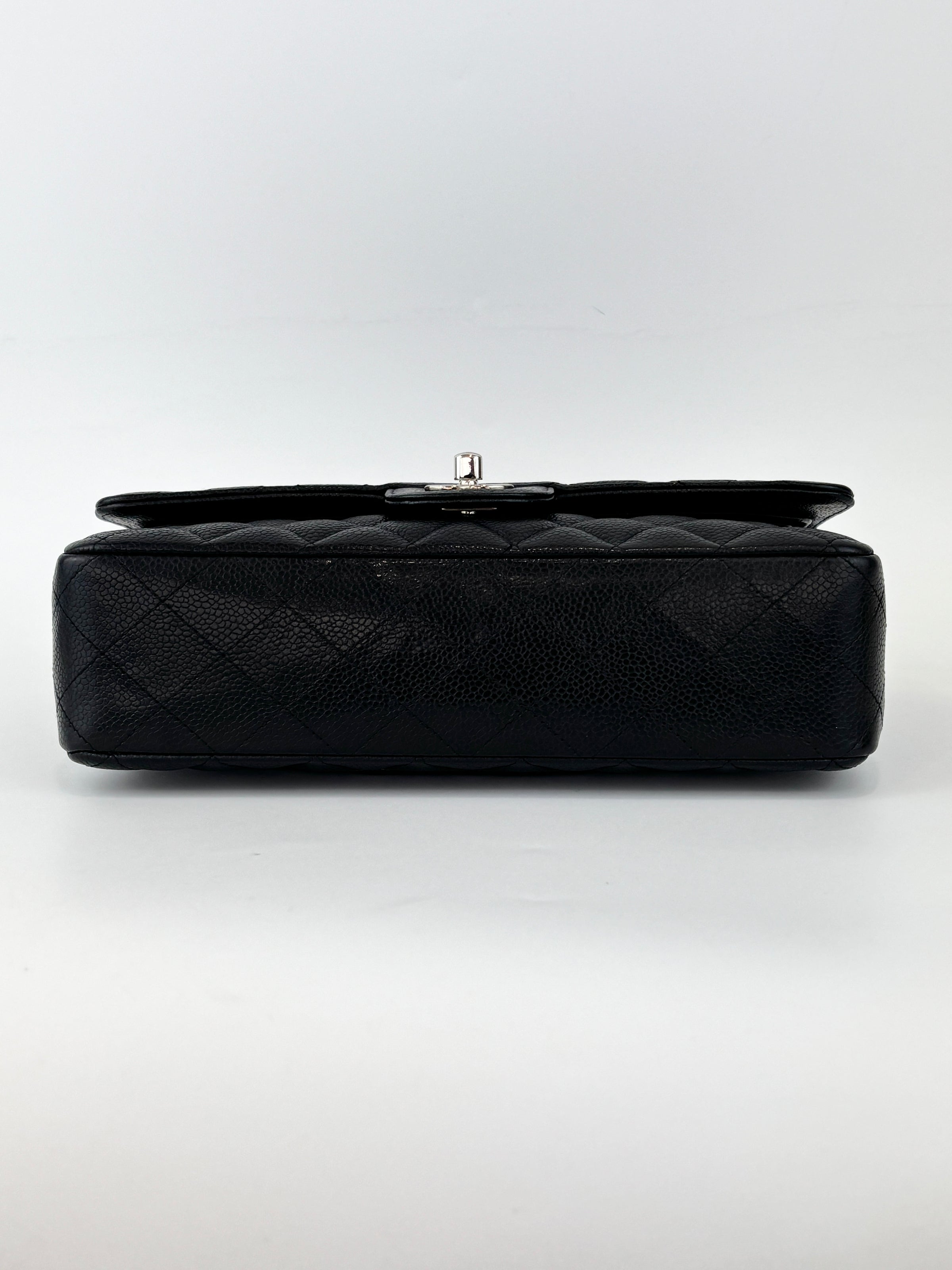 Chanel Medium Black Caviar Classic Flap SHW