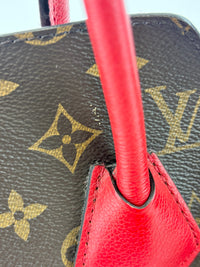M40459 Kimono Tote in Monogram Canvas and Cerise Red Calfskin