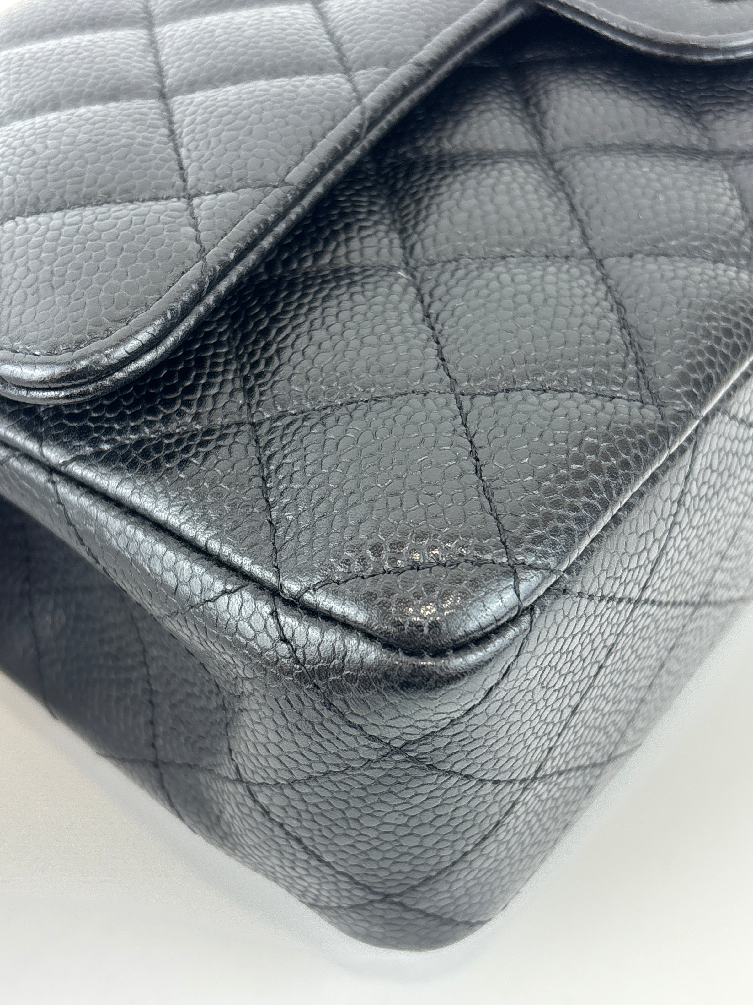 Chanel Medium Black Caviar Classic Flap SHW