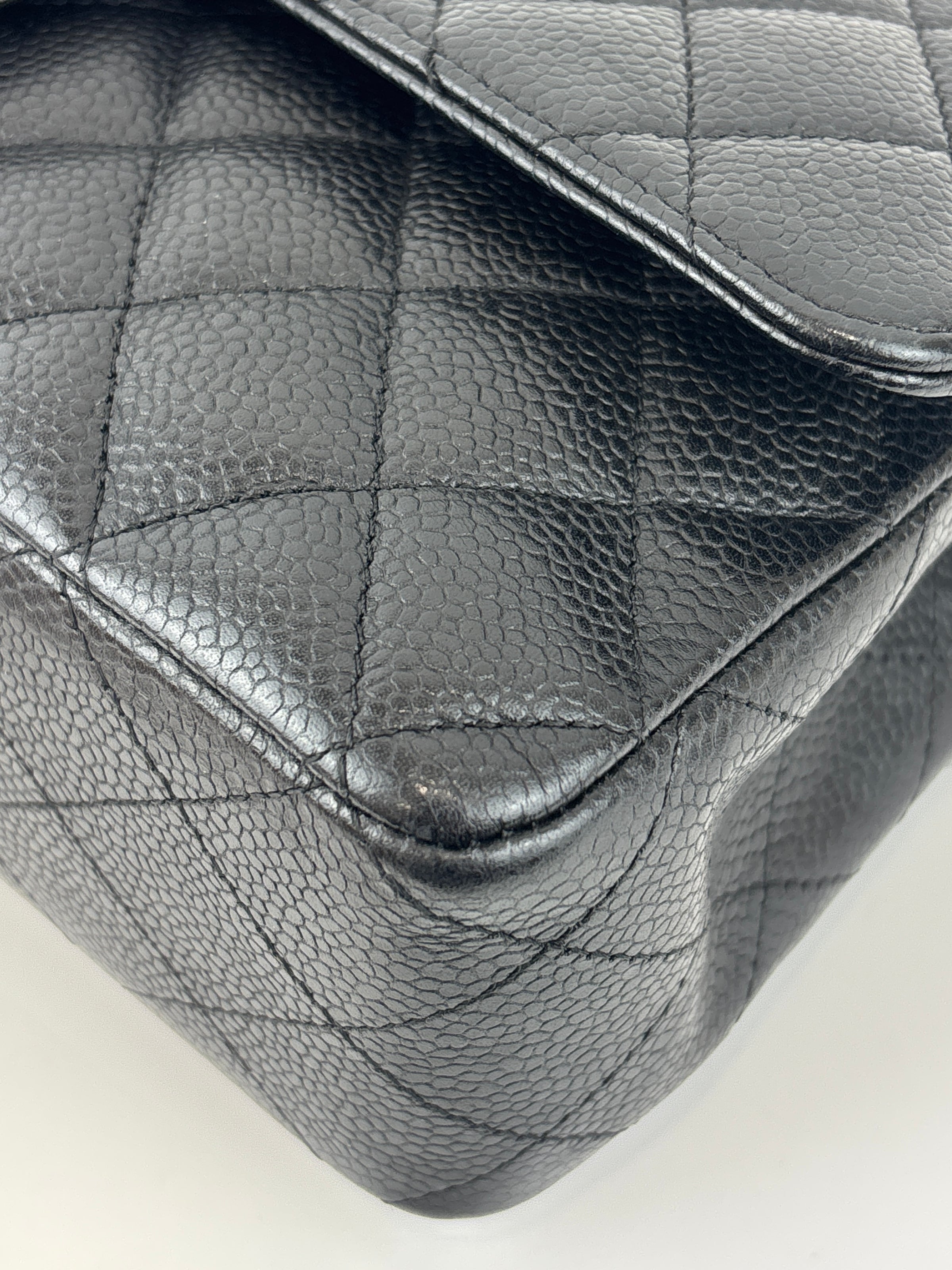 Chanel Medium Black Caviar Classic Flap SHW