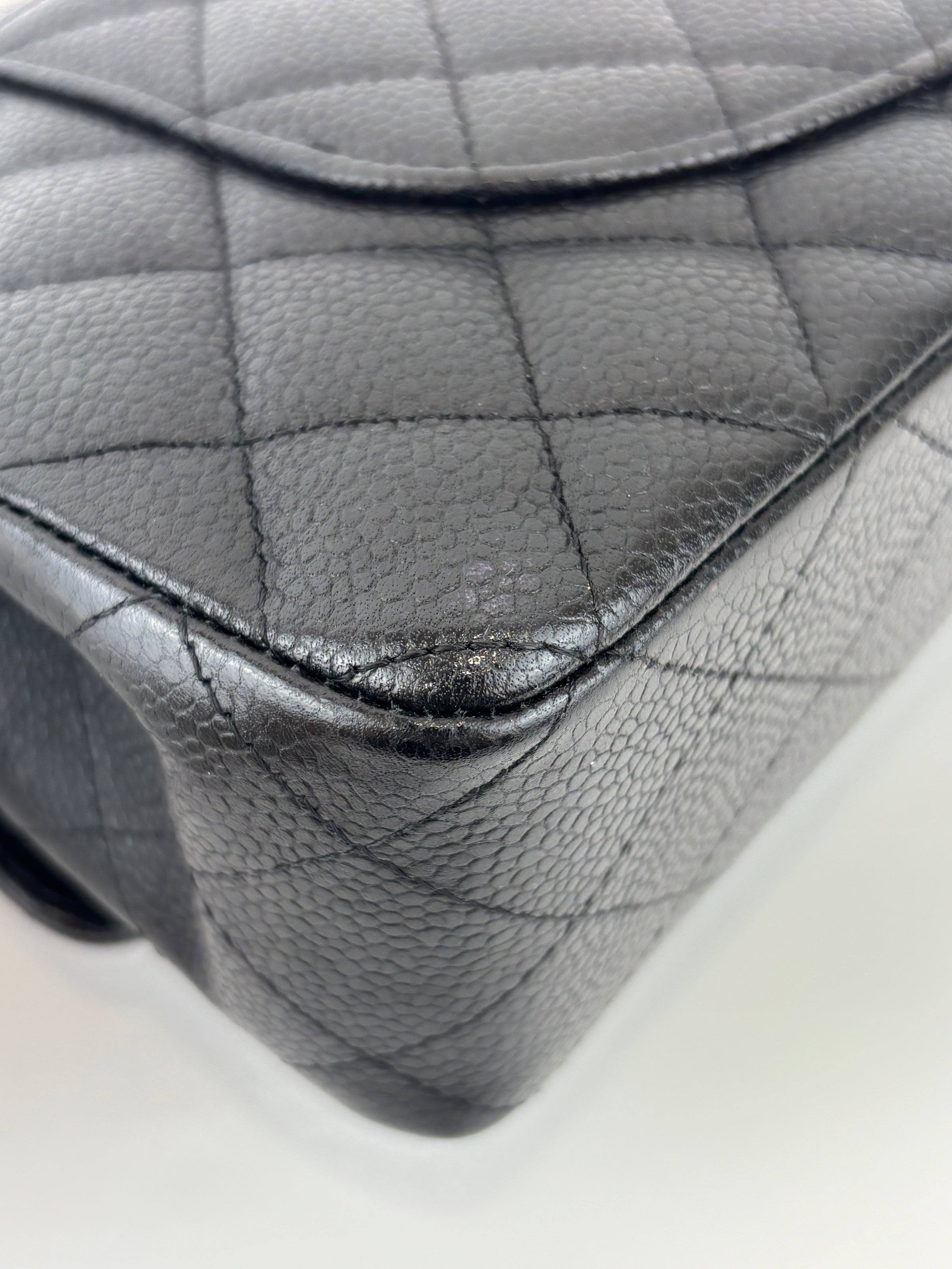 Chanel Medium Black Caviar Classic Flap SHW