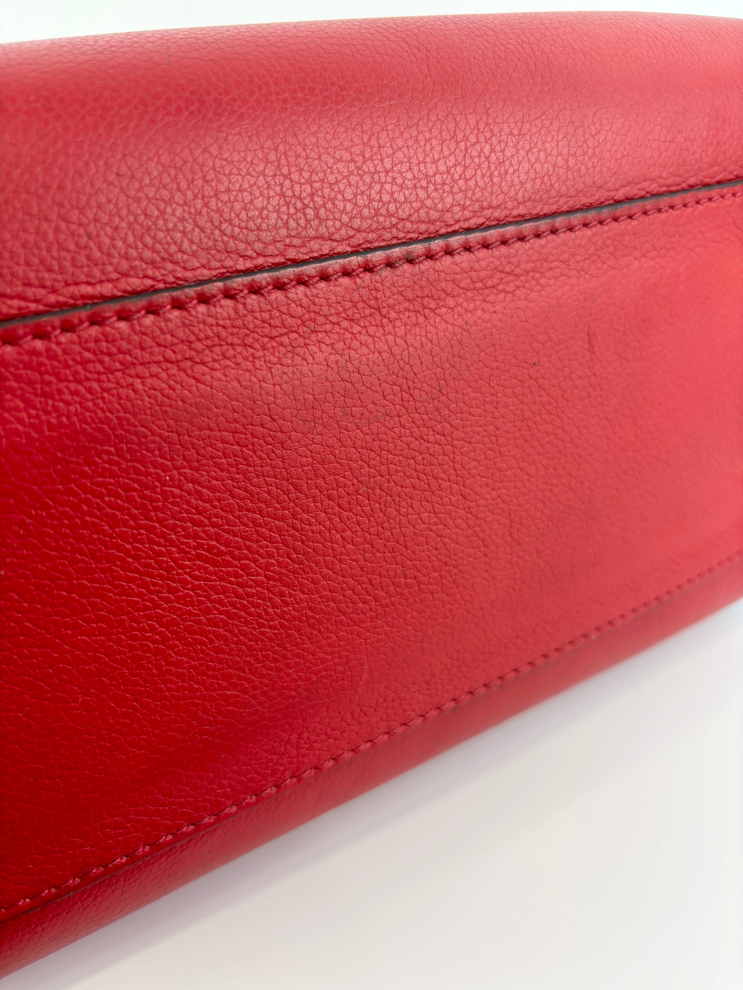 M40459 Kimono Tote in Monogram Canvas and Cerise Red Calfskin