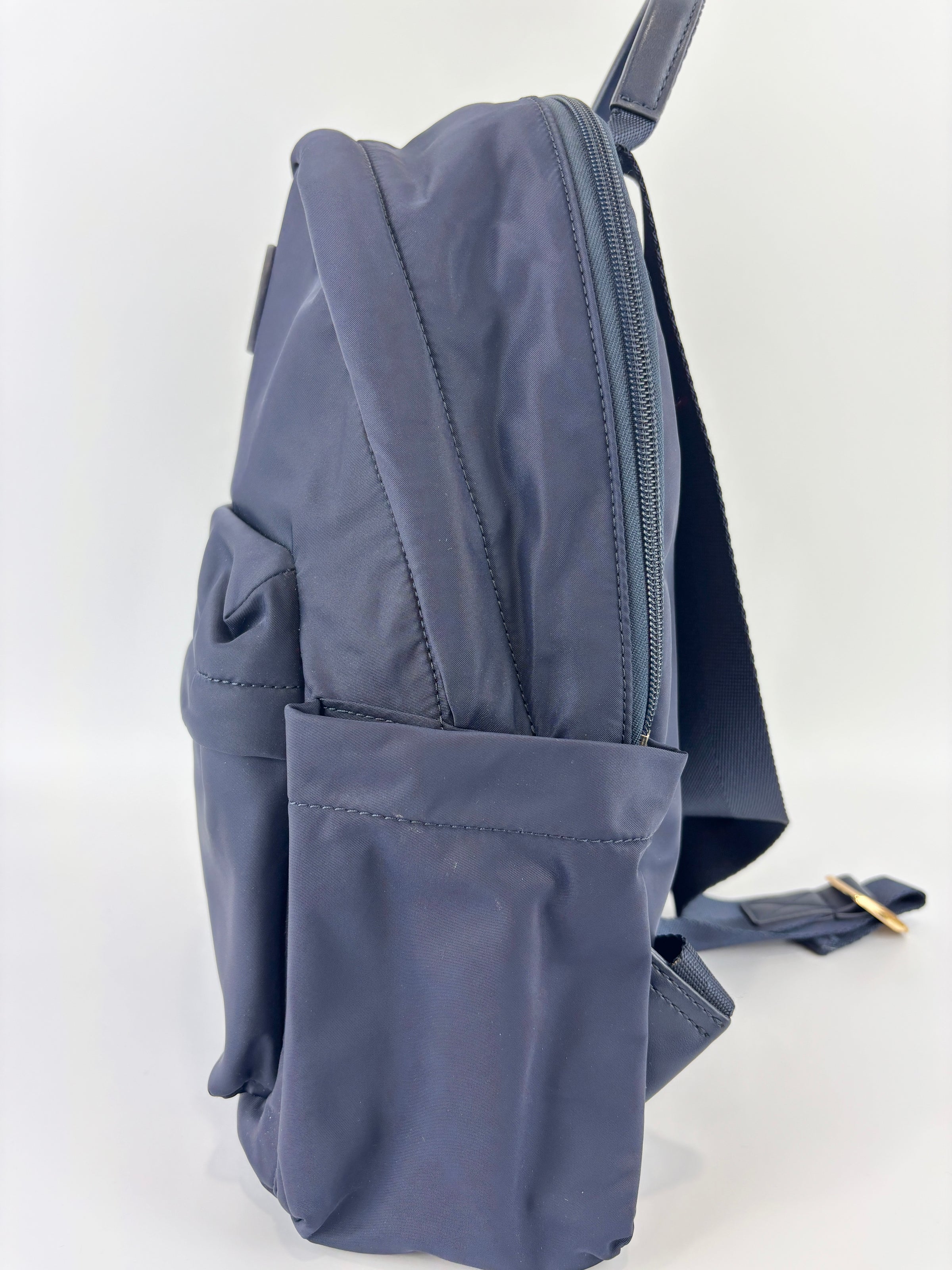 Ella Nylon Backpack in Navy Blue