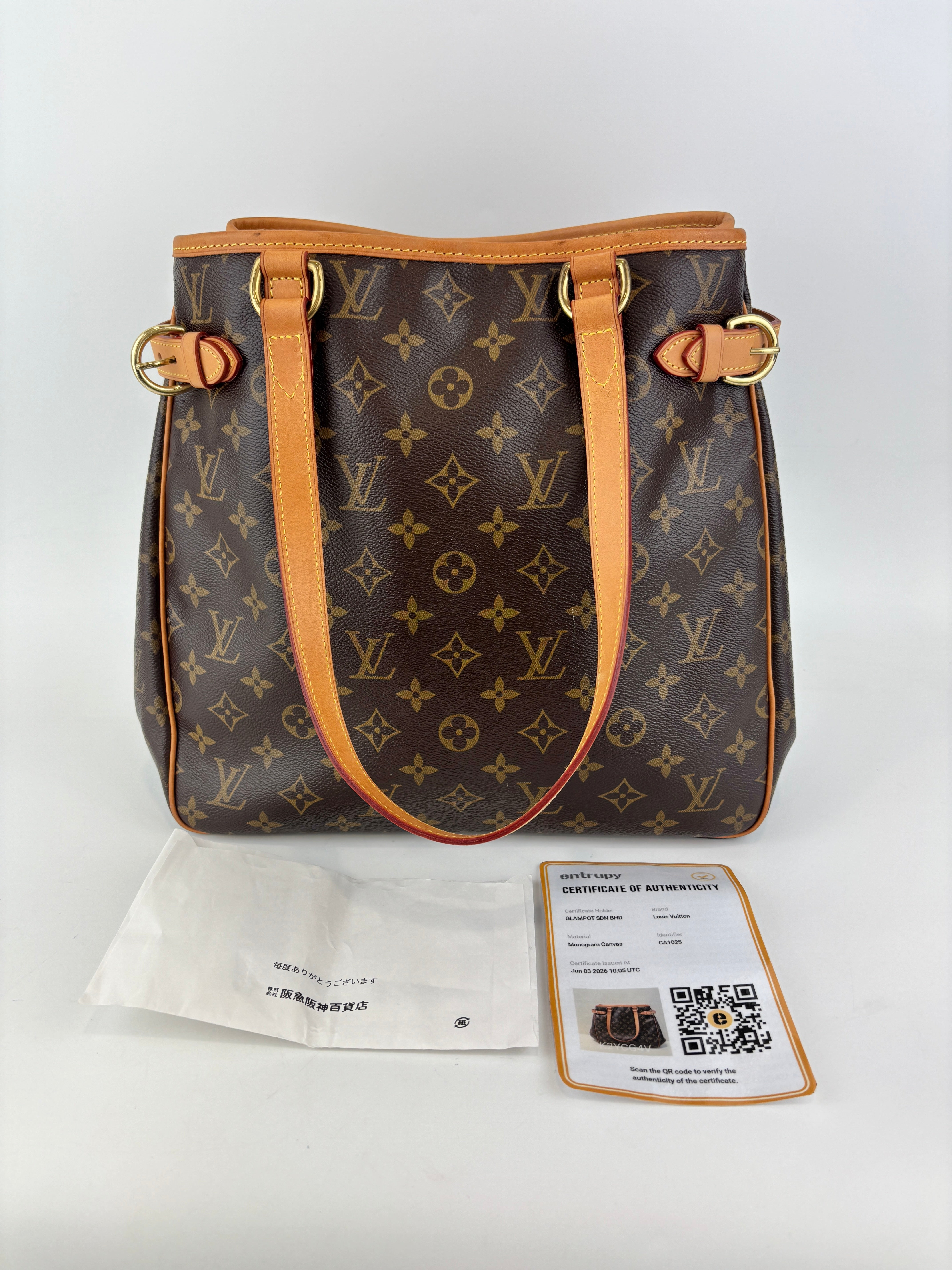 バッグ Louis Vuitton Batignolles Tote VI0085 Louis Vuitton Batignolles Vertical Monogram Canvas Tote | Glampot