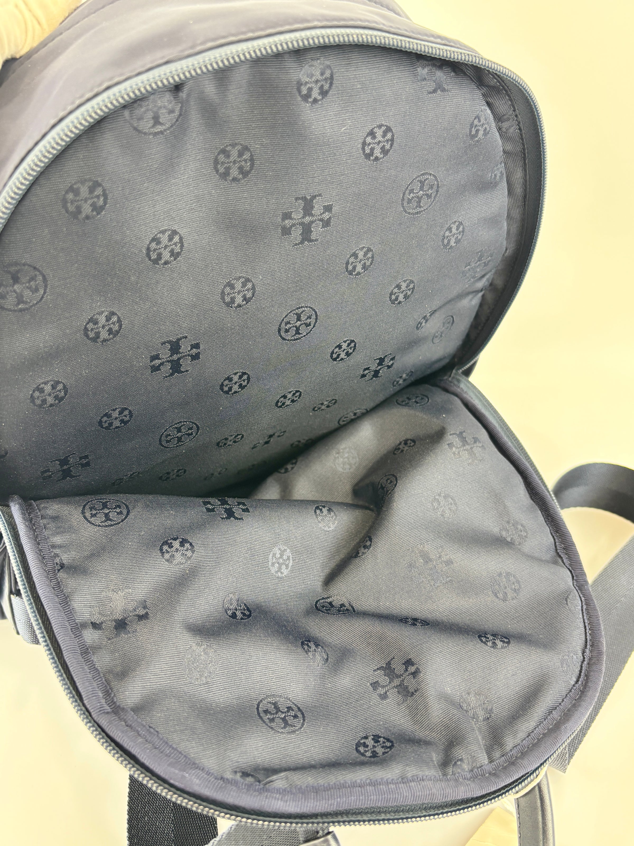 Ella Nylon Backpack in Navy Blue