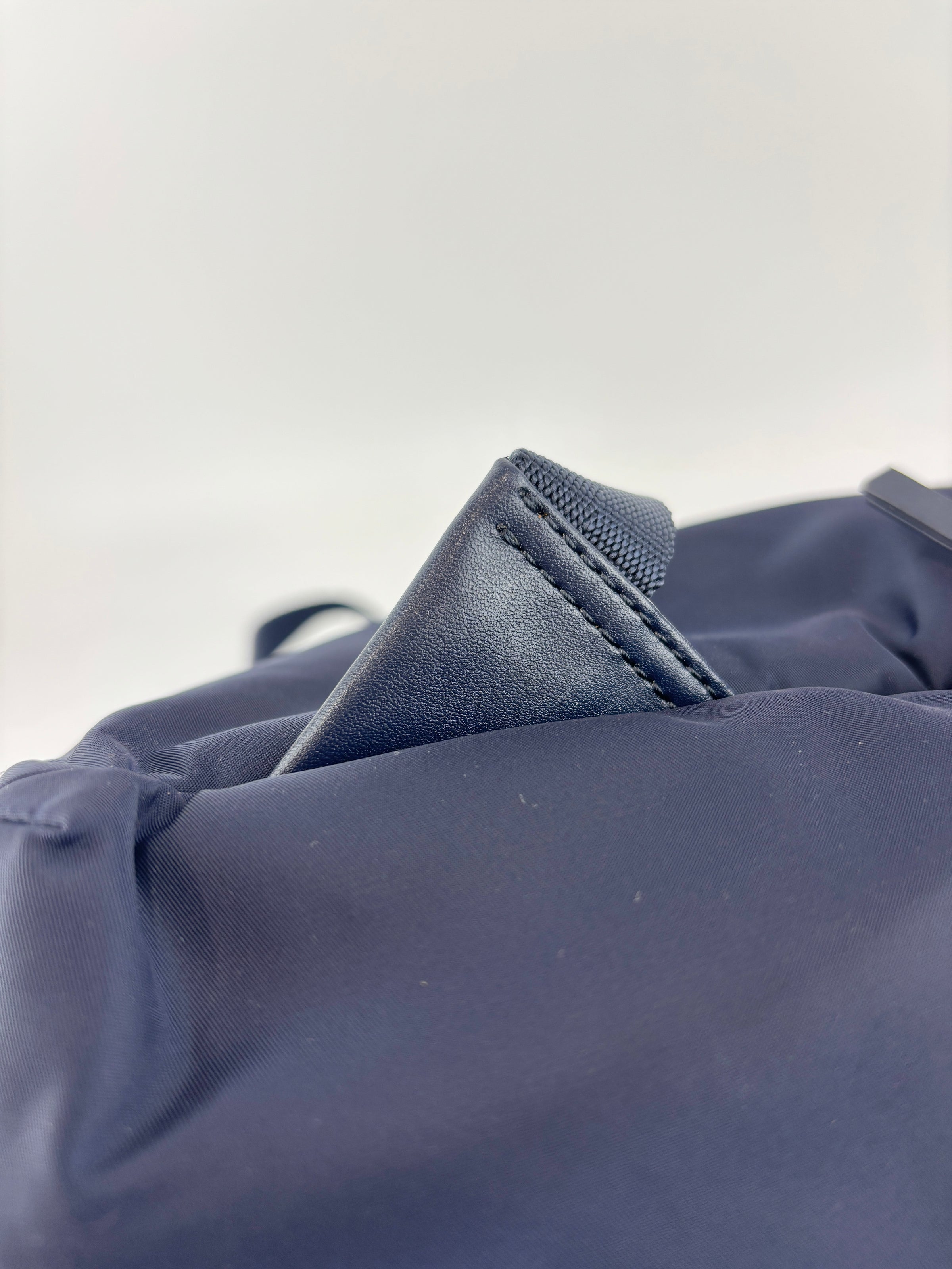 Ella Nylon Backpack in Navy Blue