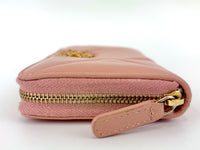 19 Zip Around Long Wallet Quilted Lambskin in Light Pink GHW