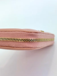 19 Zip Around Long Wallet Quilted Lambskin in Light Pink GHW