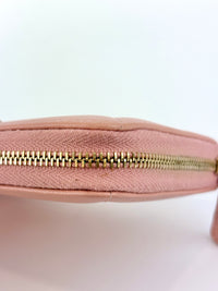 19 Zip Around Long Wallet Quilted Lambskin in Light Pink GHW