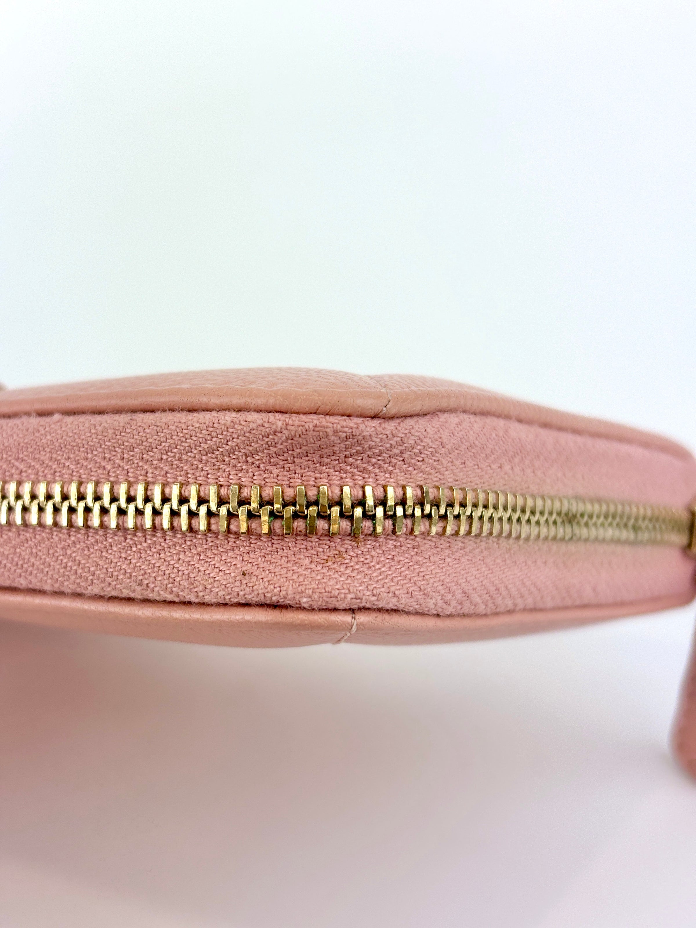 19 Zip Around Long Wallet Quilted Lambskin in Light Pink GHW
