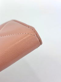 19 Zip Around Long Wallet Quilted Lambskin in Light Pink GHW