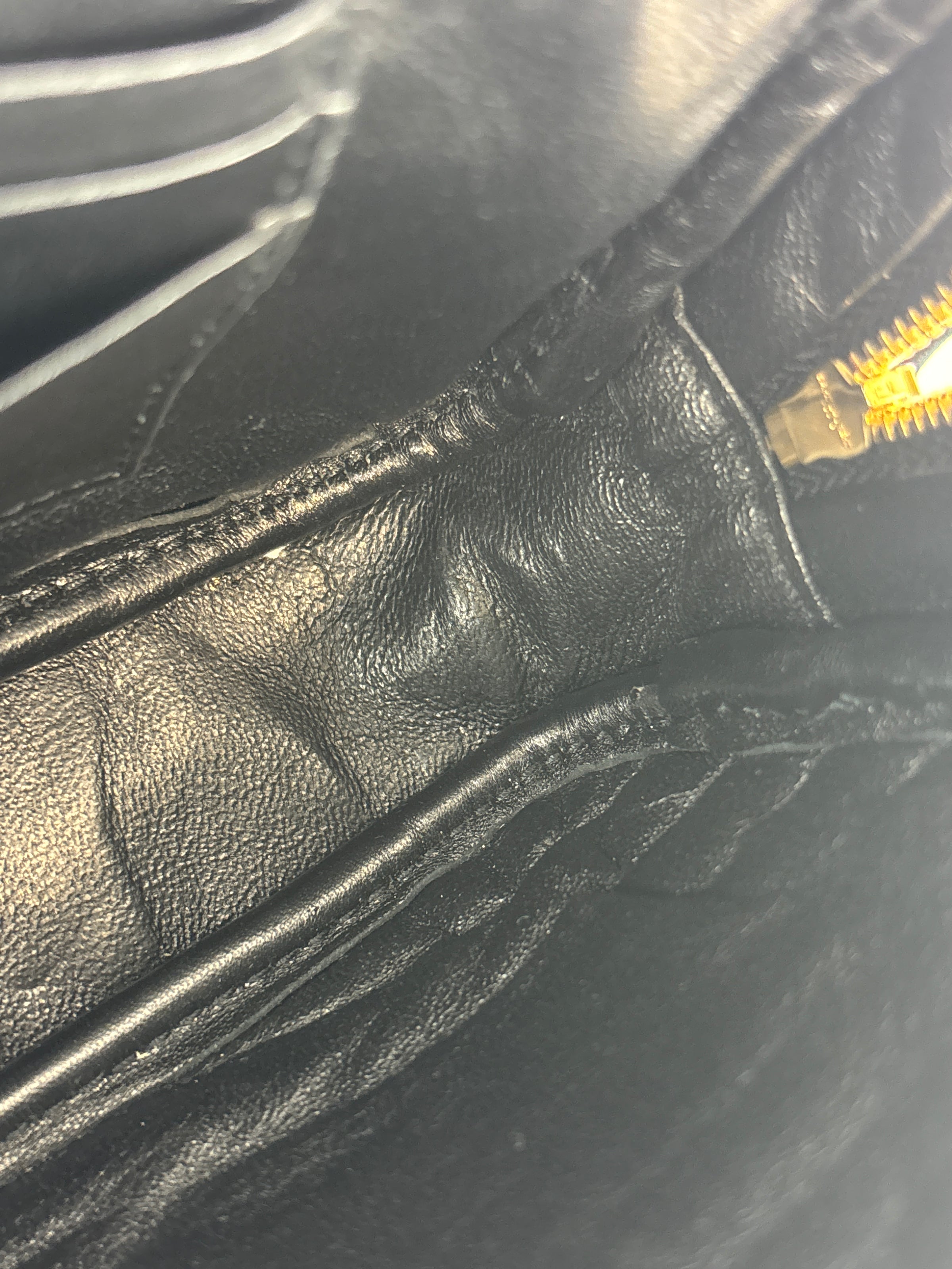Saint Laurent Mini Lou Camera Bag in Black Chevron Quilted Grained Leather