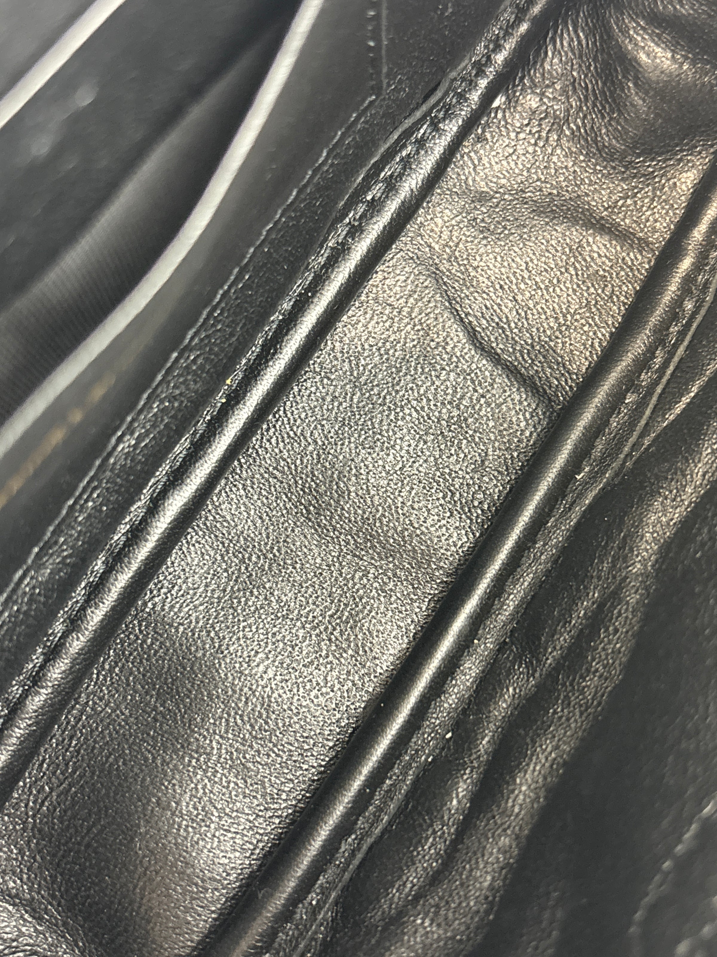Saint Laurent Mini Lou Camera Bag in Black Chevron Quilted Grained Leather