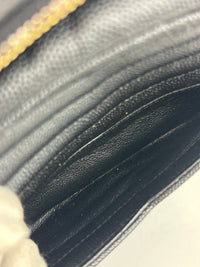 Saint Laurent Mini Lou Camera Bag in Black Chevron Quilted Grained Leather