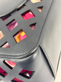AS2376 See Through Flap Bag Black