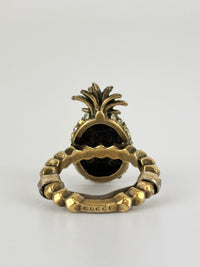 Jonquil & Topaz Crystal Studded Pineapple Ring Size M