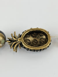 Gold & Black Pineapple Pearl Earrings