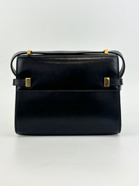 Baby Manhattan Leather Shoulder Bag Black