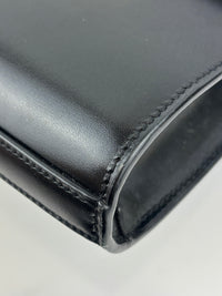 Baby Manhattan Leather Shoulder Bag Black