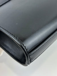 Baby Manhattan Leather Shoulder Bag Black