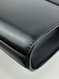 Baby Manhattan Leather Shoulder Bag Black