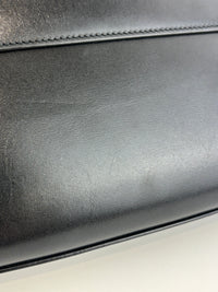 Baby Manhattan Leather Shoulder Bag Black
