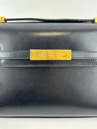 Baby Manhattan Leather Shoulder Bag Black