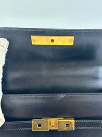 Baby Manhattan Leather Shoulder Bag Black