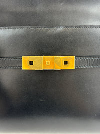 Baby Manhattan Leather Shoulder Bag Black
