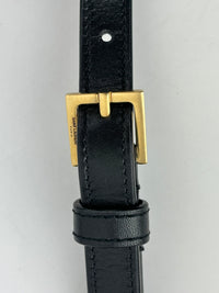 Baby Manhattan Leather Shoulder Bag Black