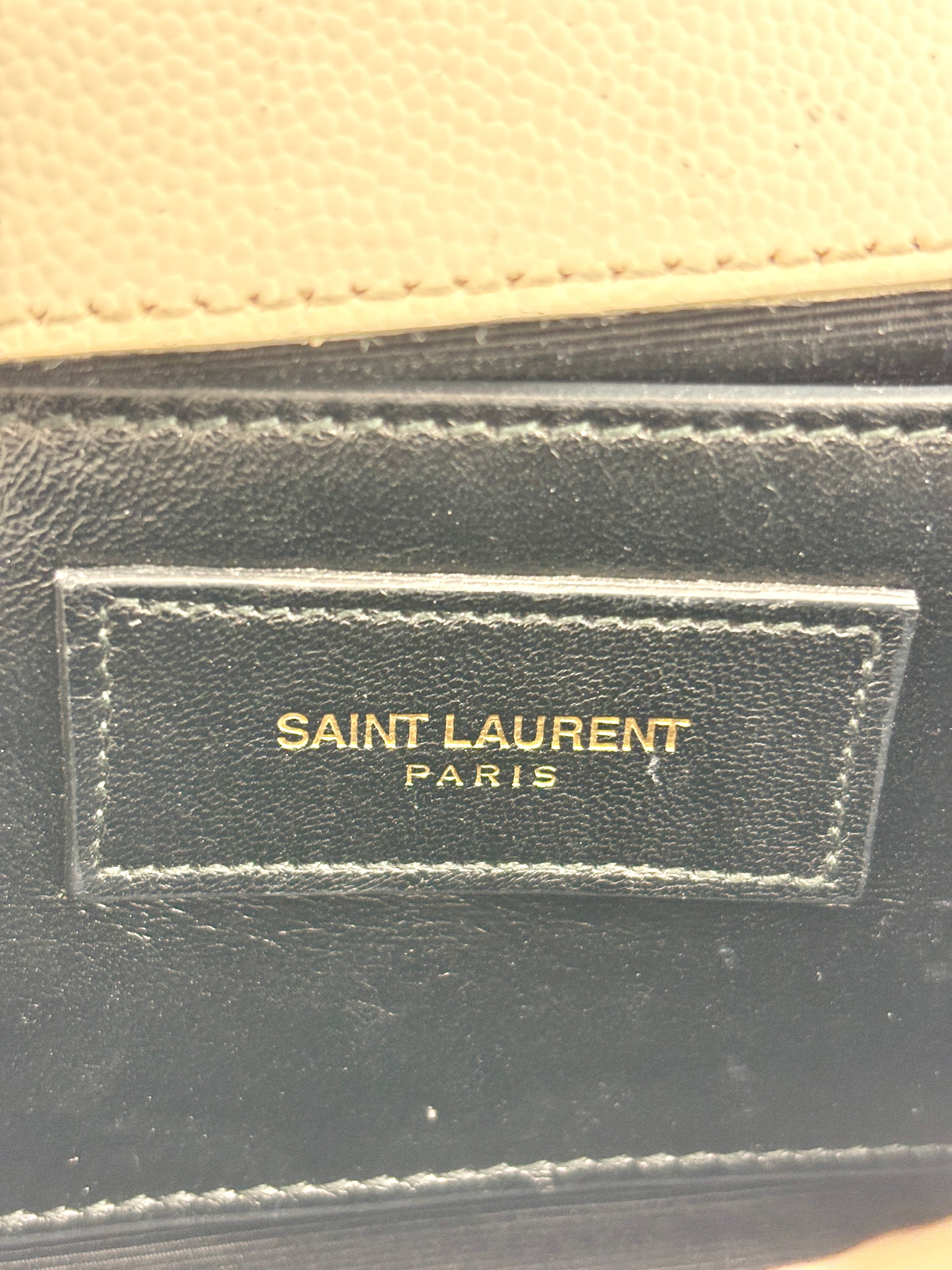 Small Kate White Grain De Poudre Embossed Leather GHW