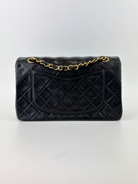 Vintage Small Flap in Black Lambskin GHW