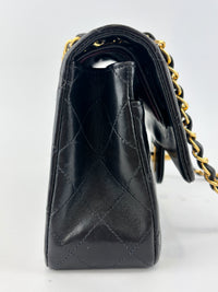 Vintage Small Flap in Black Lambskin GHW