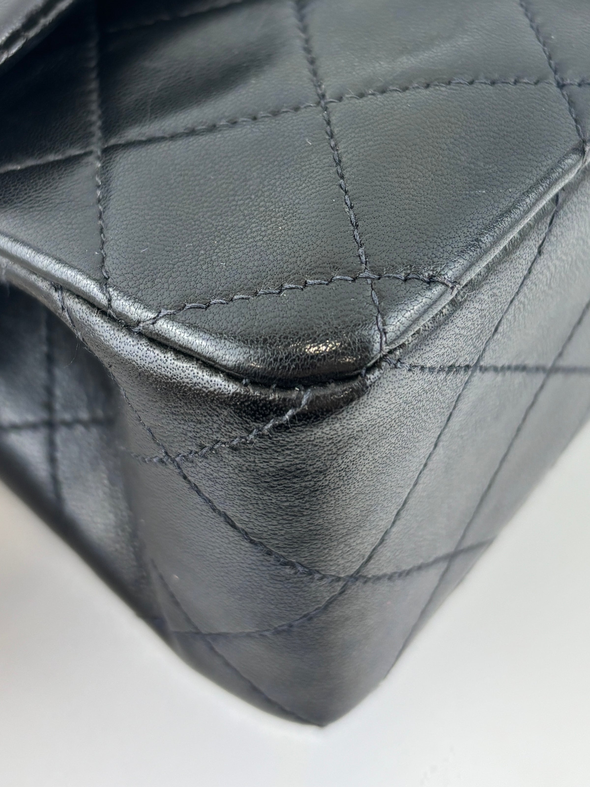 Vintage Small Flap in Black Lambskin GHW
