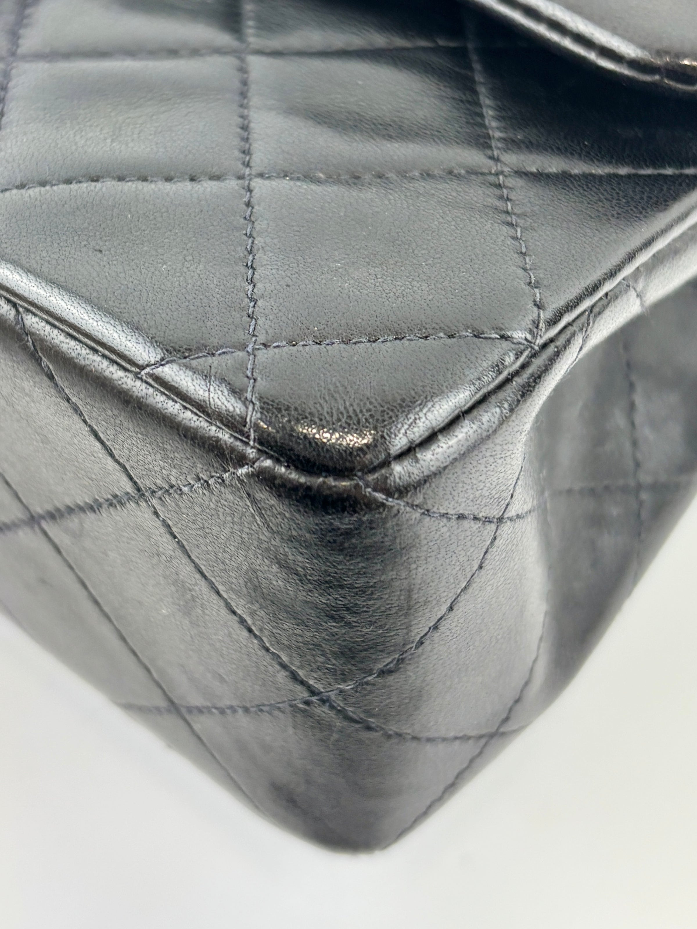 Vintage Small Flap in Black Lambskin GHW