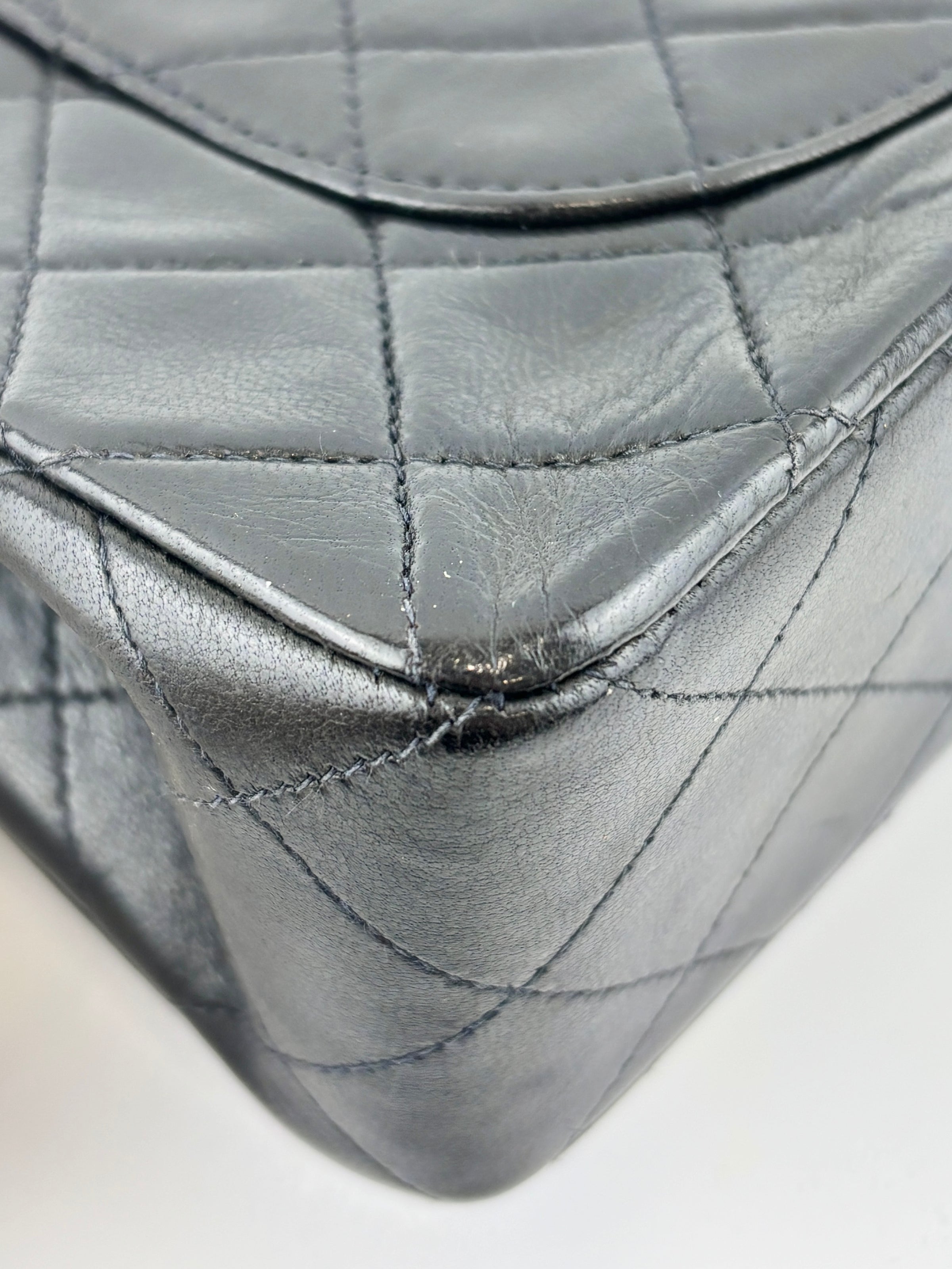 Vintage Small Flap in Black Lambskin GHW
