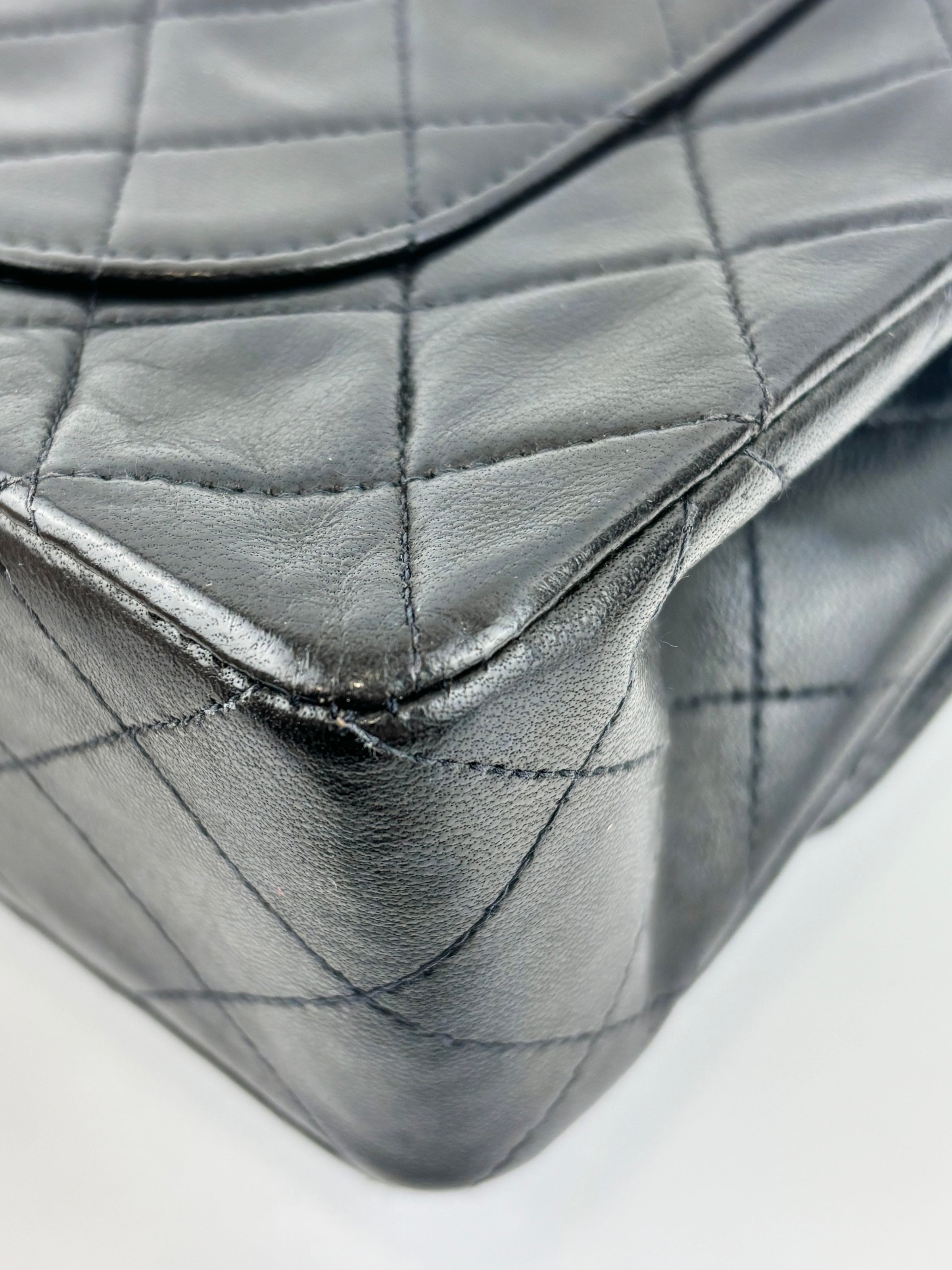 Vintage Small Flap in Black Lambskin GHW