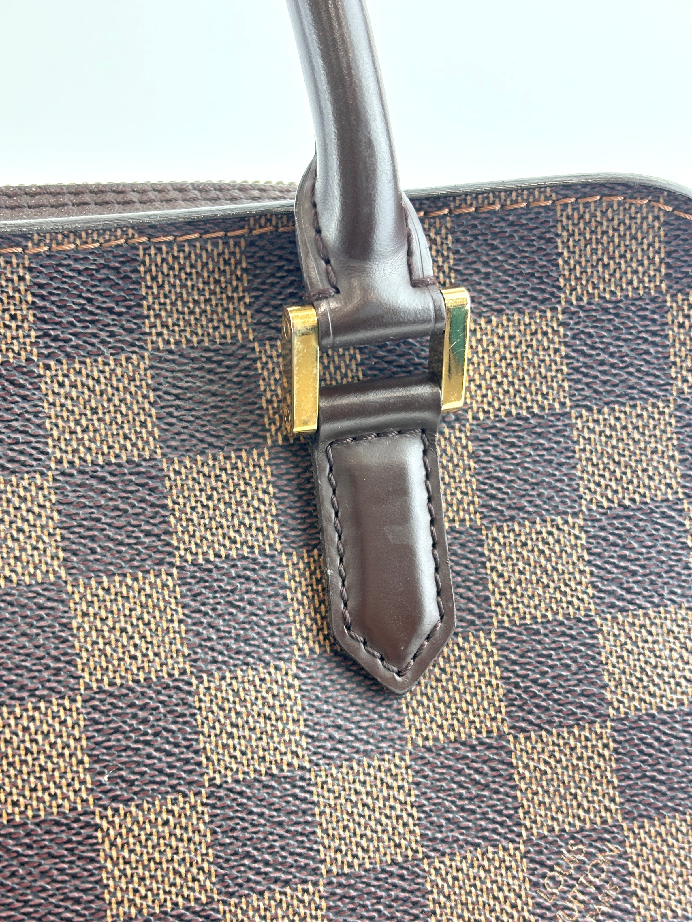 Triana Damier Ebene Top Handle Bag