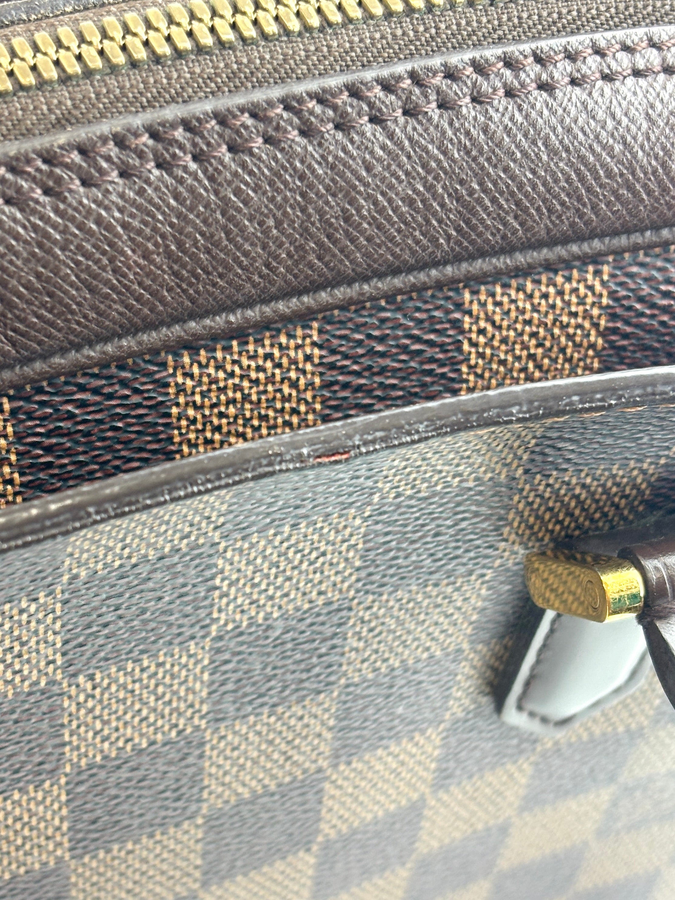 Triana Damier Ebene Top Handle Bag