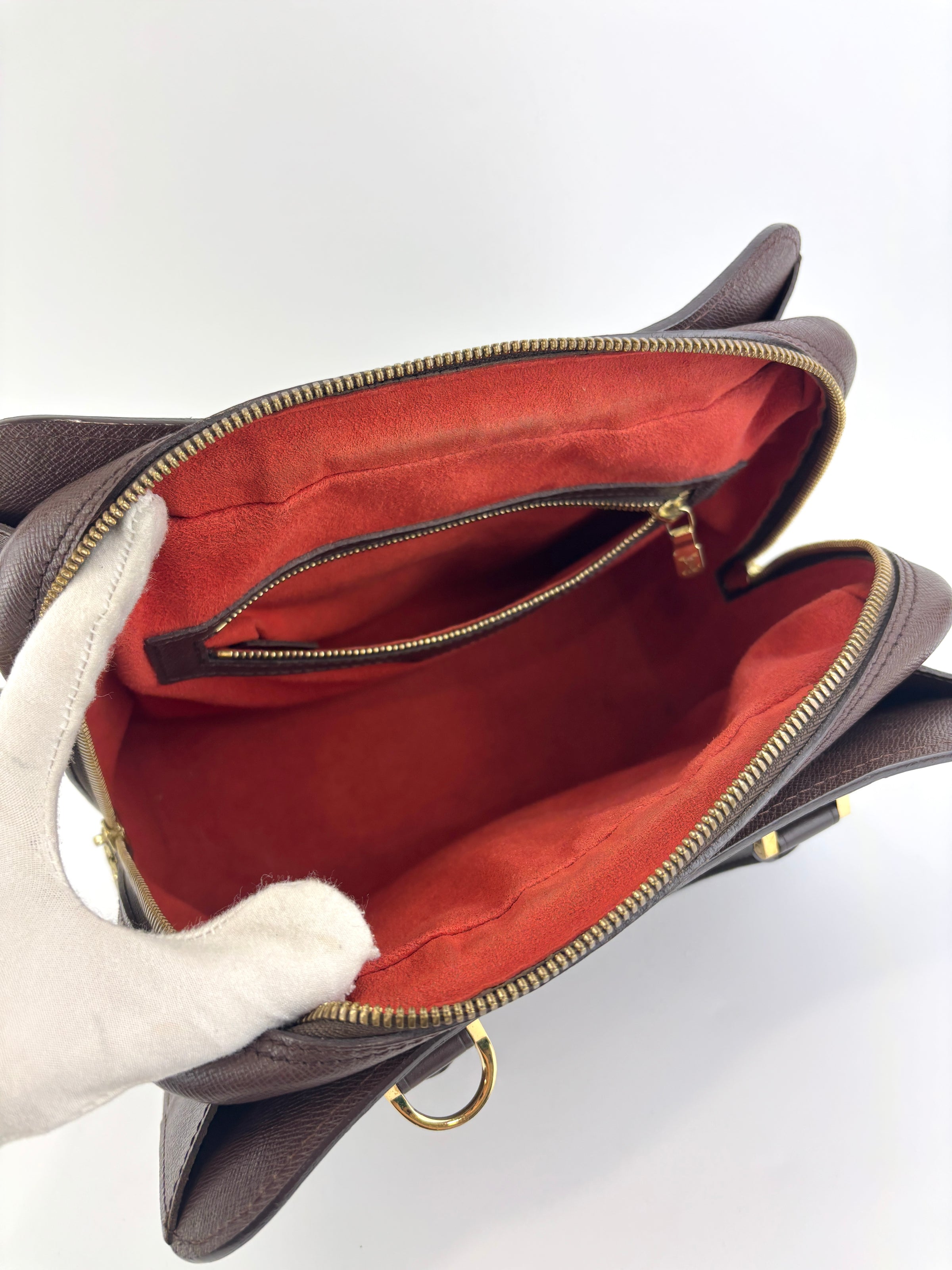 Triana Damier Ebene Top Handle Bag