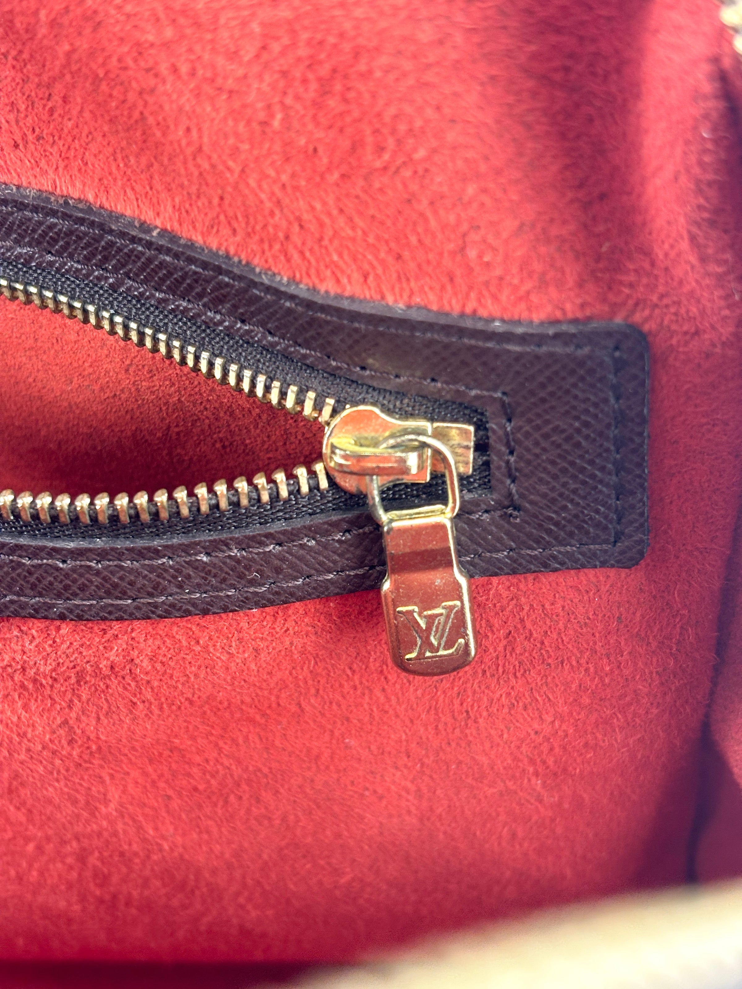 Triana Damier Ebene Top Handle Bag