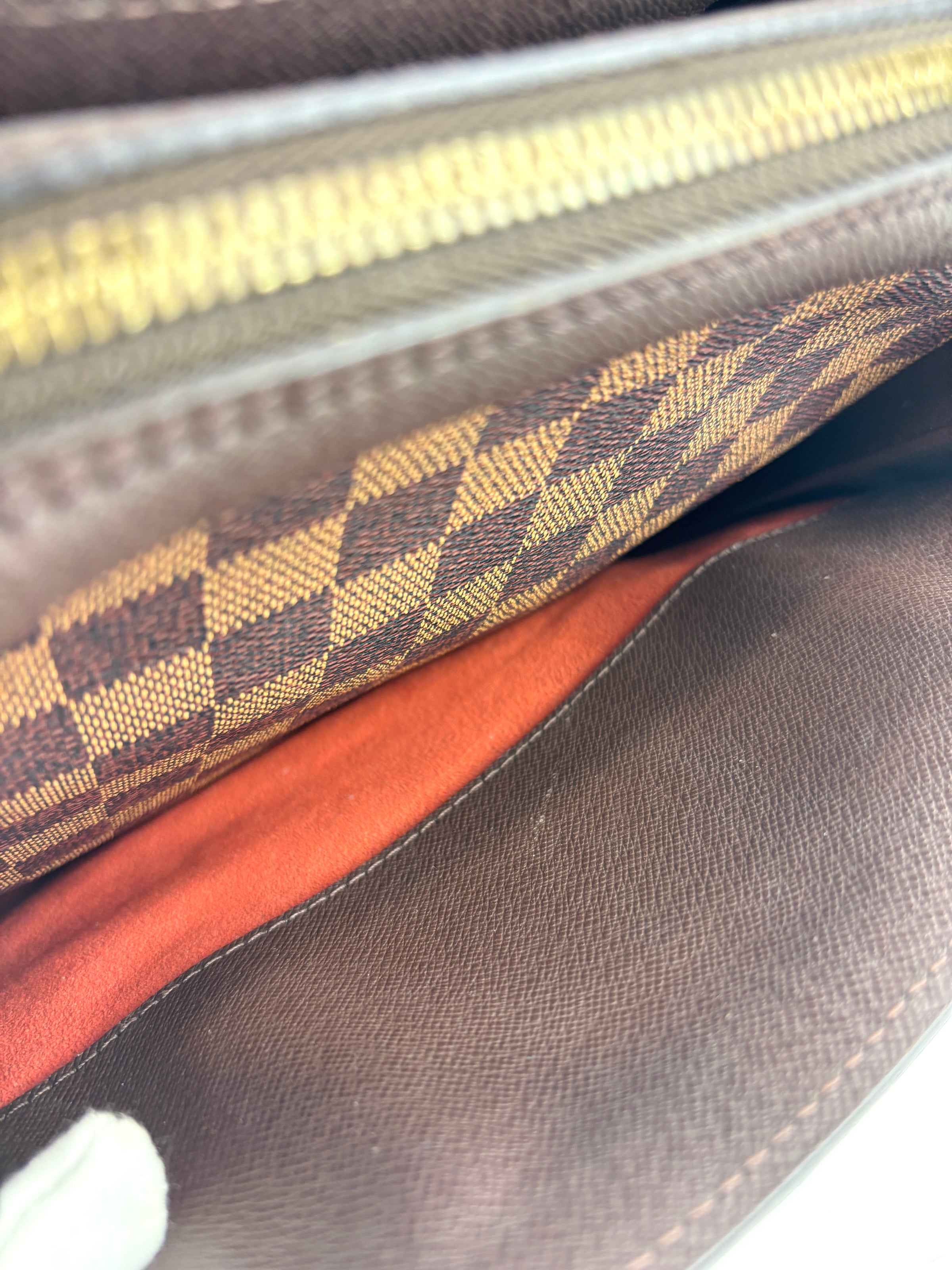 Triana Damier Ebene Top Handle Bag