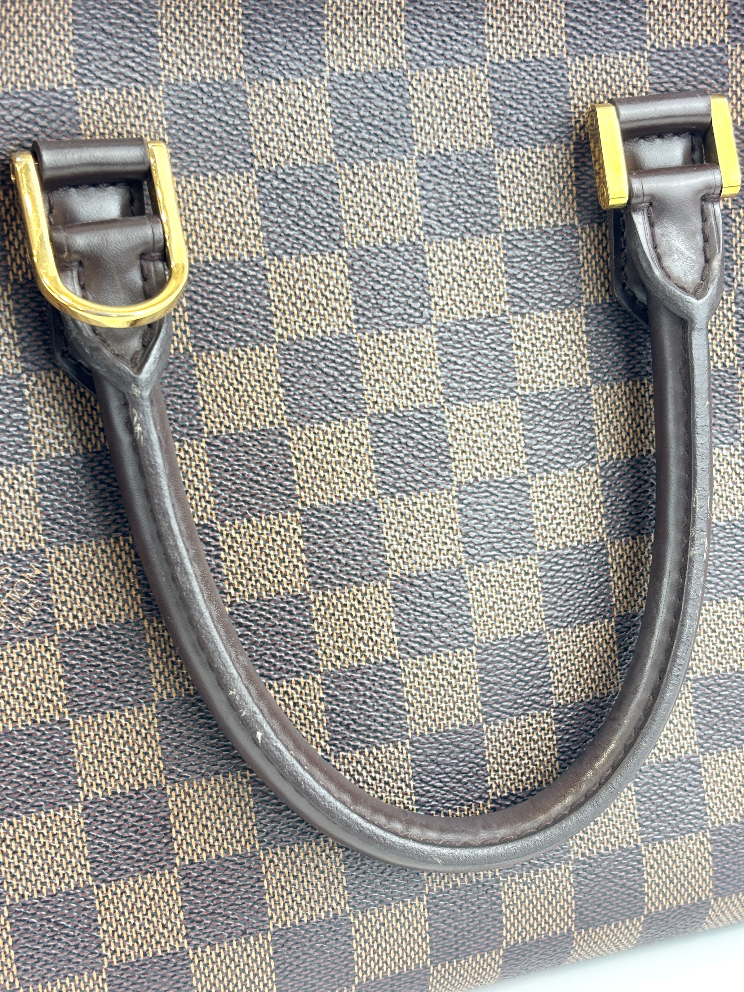 Triana Damier Ebene Top Handle Bag
