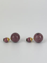 Crystal Star Mise En Dior Tribal Earrings Purple Marbled Resin