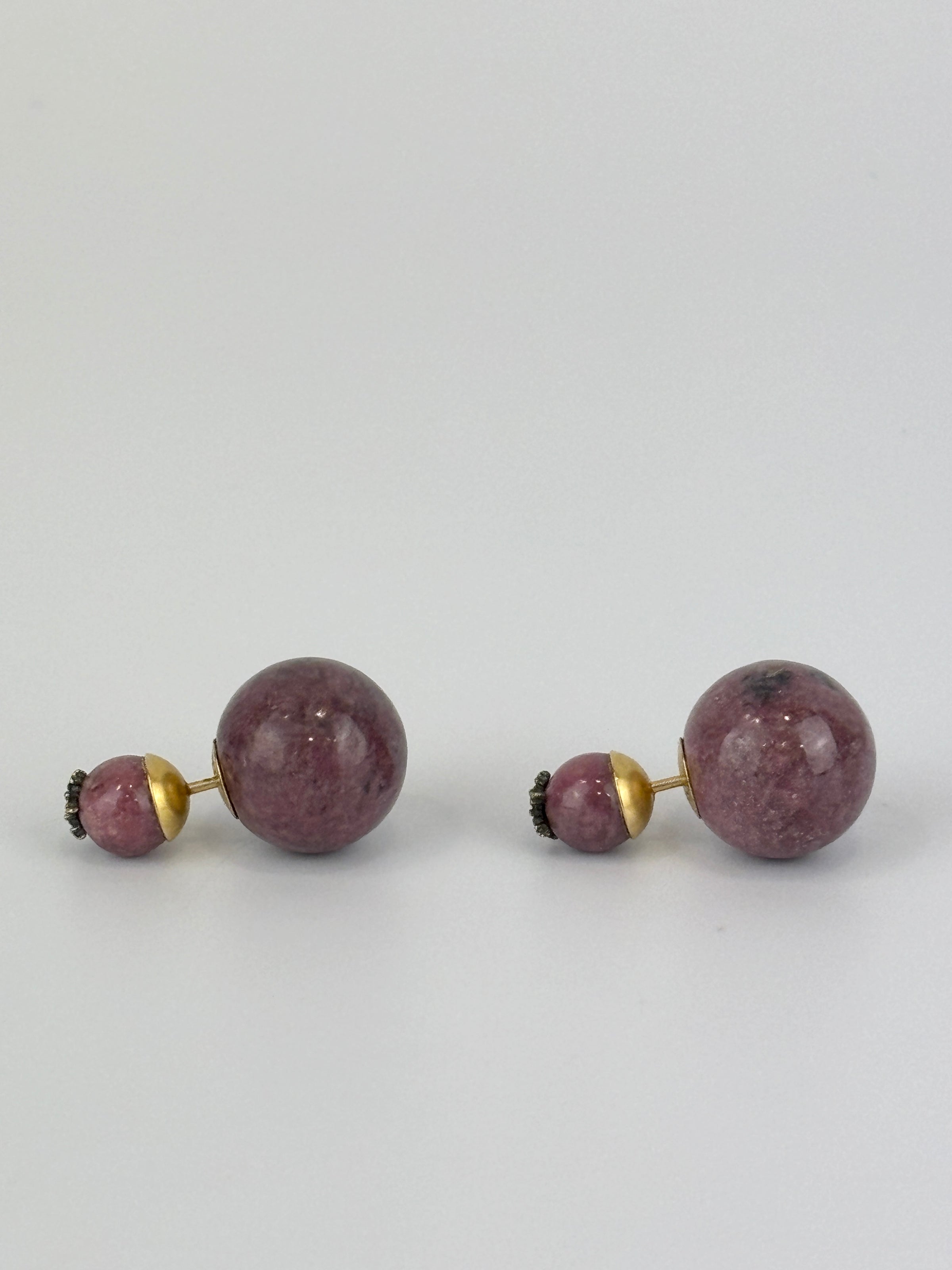 Crystal Star Mise En Dior Tribal Earrings Purple Marbled Resin