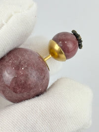 Crystal Star Mise En Dior Tribal Earrings Purple Marbled Resin